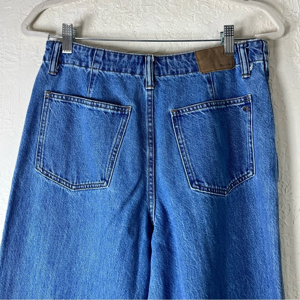 Madewell Wide Sweep Denim Trousers in Rigid Java Wash 100% Cotton - Picture 11 of 15